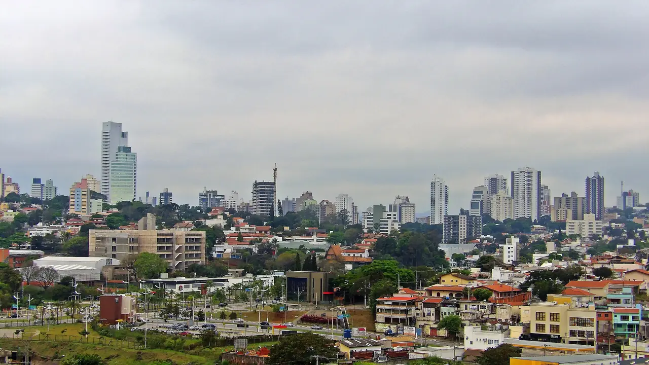 Vista da região da Avenida Nove de Julho, em Jundiaí